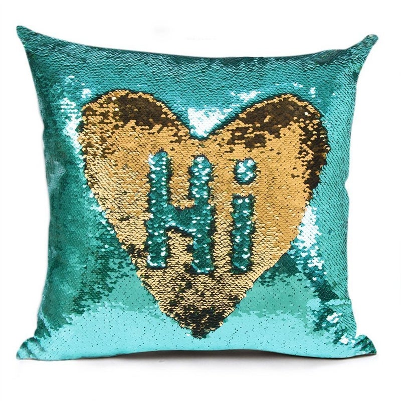 MOCOFO Glitter Pillow 16X16 Set of 4 Reversible Sequins Pillow Cover Magic Mermaid Sequence Pillowcase Purple Couch Color Changing Decor Cushion Covers for Sofa - Image 2